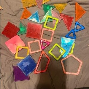 Magnetic Building Tiles Set - Multicolor Kids Construction Toy